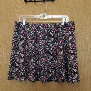 American Eagle Floral Button Down Skater Skirt